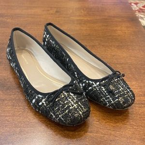 NWB Ann Taylor Matilde Tweed Bow Flat, Size 7.5